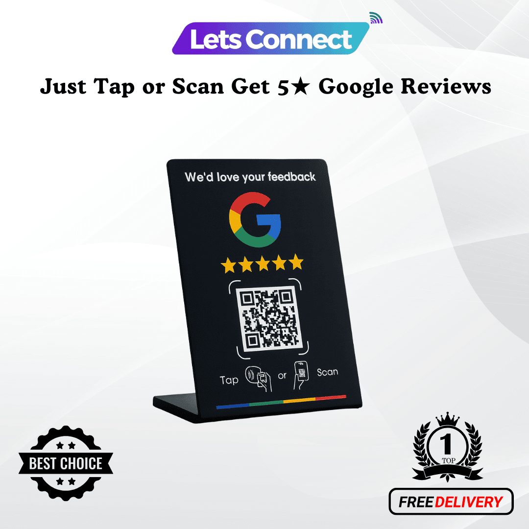 5-star Google Review NFC stand