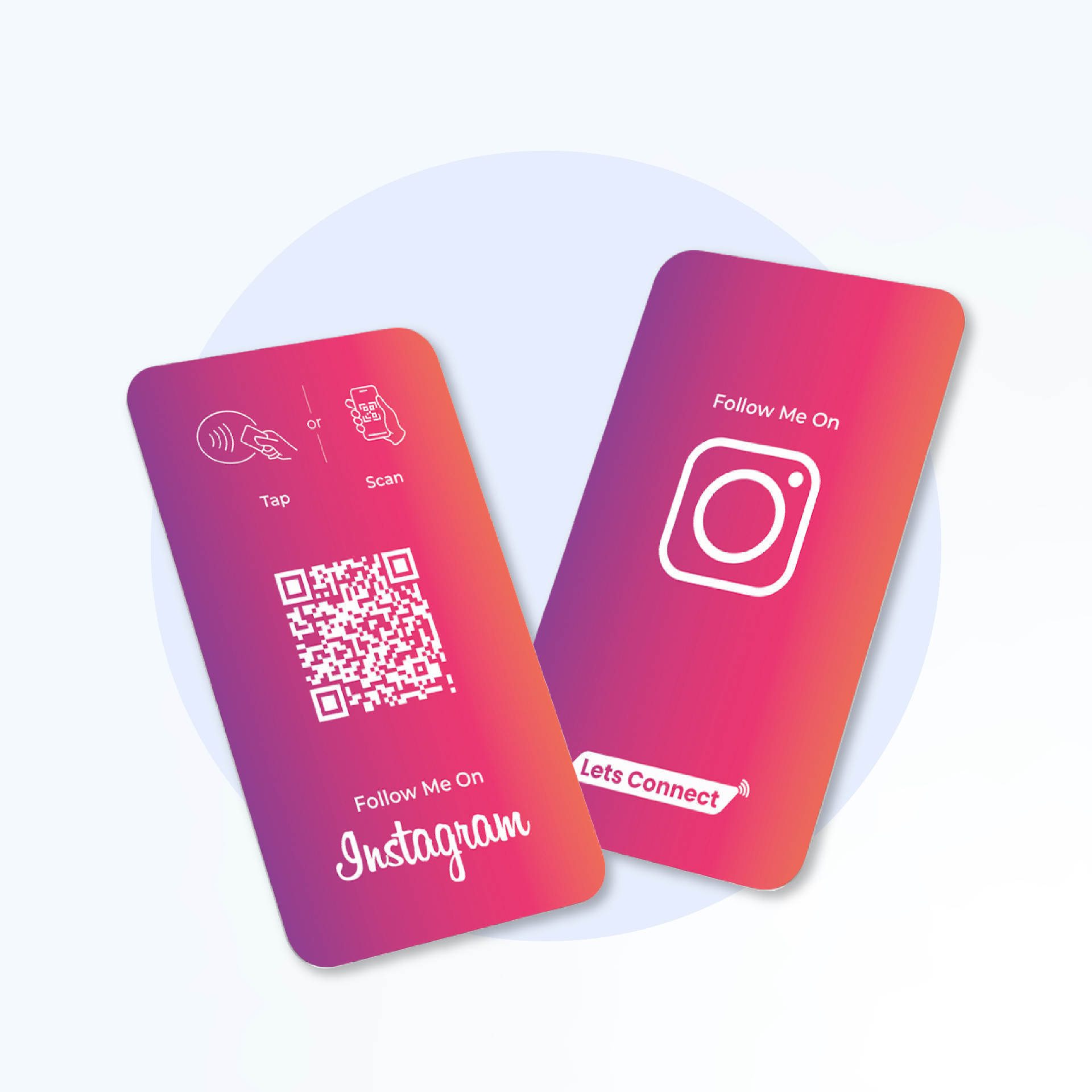 Instagram tap-to-follow NFC card design